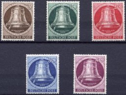 BERLIN 75-79 **, 1951, Glocke Links, Prachtsatz, Mi. 100.- - Oblitérés