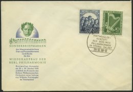 BERLIN 72/3 BRIEF, 1950, Philharmonie Auf Amtlichem FDC, Pracht, Mi. 300.- - Oblitérés