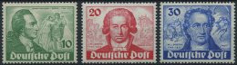 BERLIN 61-63 **, 1949, Goethe, Prachtsatz, Mi. 320.- - Used Stamps