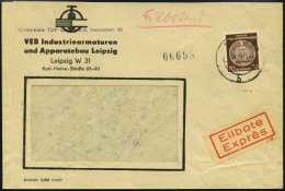 DIENSTMARKEN A D 41 BRIEF, 1958, 70 Pf. Rötlichbraun, Wz. 3, Fensterumschlag, Eil-Einschreibbrief, Pracht - Other & Unclassified