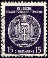 DIENSTMARKEN A D 31PFIIa O, 1956, 15 Pf. Schwarzgrauviolett Mit Abart Offener Zirkelkopf, Geschlossener Schenkel, Pracht - Autres & Non Classés