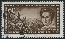 DDR 478XI O, 1955, 60 Pf. Rosa Luxemburg, Wz. 2XI, Pracht, Gepr. Schönherr, Mi. 60.- - Usados