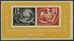 DDR Bl. 7 **, 1950, Block Debria, Pracht, Mi. 150.- - Usati