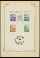 WEST-SACHSEN Bl. 5SX (*), 1946, Großblock Leipziger Messe, Wz. 1X, Type I, Mit Etwas Angestoßener Schutzh&uu - Altri & Non Classificati