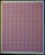 WEST-SACHSEN 136Xza **, 1946, 40 Pf. Lila, Wz. 1X, Kreidepapier, Im Bogen (100) Mit Abarten 136I Und 136II, Pracht - Altri & Non Classificati