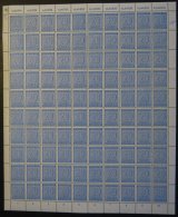 WEST-SACHSEN 134YII **, 1945, 20 Pf. Blau, Wz. 1Y, Im Bogen (100), Feld 79 Mit Abart Weißer Fleck Zwischen P Von P - Autres & Non Classés
