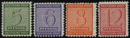 WEST-SACHSEN 120-23X **, 1945, Versuchszähnung, Prachtsatz, Mi. 80.- - Altri & Non Classificati