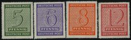 WEST-SACHSEN 116-19DX **, 1945, Roßwein, Durchstochen 16, Wz. X, Prachtsatz, Gepr. Ströh, Mi. 100.- - Otros & Sin Clasificación