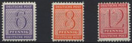 WEST-SACHSEN 117-19BX **, 1945, 6 - 12 Pf. Roßwein, Gezähnt L 111/4-111/2, Wz. 1X, 3 Prachtwerte, Gepr. Str&o - Autres & Non Classés