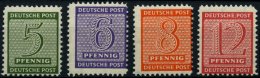 WEST-SACHSEN 116-19BX *, 1945, Roßwein, Gezähnt L 111/4-111/2, Wz. X, Falzrest, Prachtsatz, Gepr. Dr. Jasch - Andere & Zonder Classificatie