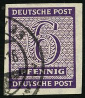 WEST-SACHSEN 117Xb O, 1945, 6 Pf. Dunkelrotviolett, Wz. 1X, Pracht, Gepr. Dr. Jasch, Mi. 50.- - Autres & Non Classés