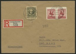 THÜRINGEN 99BXat BRIEF, 1945, 30 Pf. Olivgrau, Ungezähnt, Vollgummierung, Gelblichgraues Papier, Auf Einschrei - Autres & Non Classés