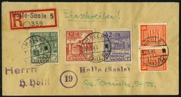 PROVINZ SACHSEN 88BII BRIEF, 1946, 12 Pf. Wiederaufbau, Ungezähnt, Mit Abart Geflicktes Loch Im Brückenbogen, - Otros & Sin Clasificación