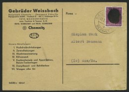 SÄCHSISCHE SCHWÄRZUNGEN AP 785bI BRIEF, SIEGMAR-SCHÖNAU 1 BEZAHLT, 6 Pf. Auf Postkarte, Feinst, Gepr. Stu - Altri & Non Classificati