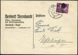 SÄCHSISCHE SCHWÄRZUNGEN AP 785bI BRIEF, FALKENSTEIN (Vogtl.), 6 Pf. Auf Postkarte, Diverse Knitter, Feinst - Andere & Zonder Classificatie