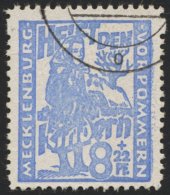 MECKLENBURG-VORPOMMERN 27a O, 1945, 8 Pf. Hellultramarin Kinderhilfe, Pracht, Gepr. Kramp, Mi. 60.- - Other & Unclassified