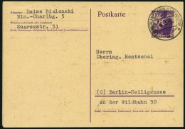 BERLIN UND BRANDENBURG P 1/2 BRIEF, 1945, Berliner Bär, Ohne Postleitzahlkreise, 2 Gebrauchte Prachtkarten - Otros & Sin Clasificación