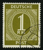 ALLIIERTE BES. 937Y O, 1946, 1 RM. Oliv, Wz. 6Y (steigend Statt Fallend), Pracht, Mi. 500.- - Otros & Sin Clasificación