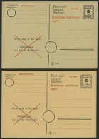 ALL. BES. AUFBRAUCHAUSGABEN P 896/7I BRIEF, 1945, 6 Pf. Schwarz, Vermerk Back, 2 Ungebrauchte Karten, Pracht - Altri & Non Classificati