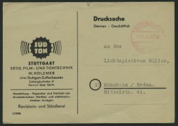 ALL. BES. GEBÜHR BEZAHLT ZUFFENHAUSEN Gebühr Bezahlt, 17.10.46, Roter K1 Auf Drucksachenkarte, Feinst - Autres & Non Classés