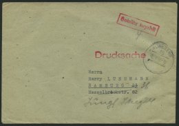 ALL. BES. GEBÜHR BEZAHLT NÜRNBERG, 11.2.46, Roter R1 Gebühr Bezahlt, Drucksachenbrief Feinst - Autres & Non Classés