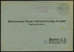 ALL. BES. GEBÜHR BEZAHLT KÖNIGS WUSTERHAUSEN, 2.11.45, Roter R2 Gebühr Bezahlt Auf Brief, Feinst - Autres & Non Classés