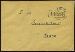 ALL. BES. GEBÜHR BEZAHLT EGING, 03.2.46, R1 Gebühr Bezahlt, Prachtbrief - Autres & Non Classés