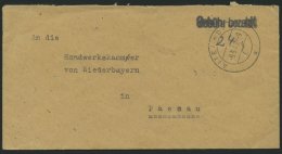 ALL. BES. GEBÜHR BEZAHLT ALTENHOF, 9.5.48, L1 Gebühr Bezahlt, Handschriflich 24, Kleiner Prachtbrief - Other & Unclassified