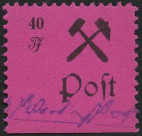 GROSSRÄSCHEN 27IV **, 1945, 40 Pf. Schwarz Auf Lila, Type IV, Pracht, Mi. 200.- - Otros & Sin Clasificación