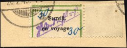 GROSSRÄSCHEN-VORLÄUFER V 6h BrfStk, 1945, 30 Pf. Verreist, Rechtes Randstück, Prachtbriefstück, Gepr - Postes Privées & Locales