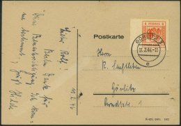 GÖRLITZ 15UI BRIEF, 1945, 6 Pf. Rotorange, Gelblich Gestrichenes Papier, Linkes Randstück, Links Ungezähn - Correos Privados & Locales