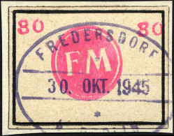 FREDERSDORF Sp 250 BrfStk, 1945, 30 Pf., Rahmengröße 38x28 Mm, Kleine Wertziffern, Mit Stempel Vom 30. Oktobe - Postes Privées & Locales