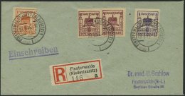 FINSTERWALDE 5b,5aVaII BRIEF, 1946, 8 Pf. Dunkelblauviolett Und Versuchszähnung 8 Pf. Gelblichrot Senkrechte Z&auml - Postes Privées & Locales