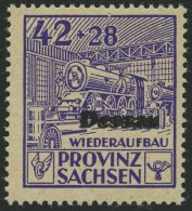 DESSAU IIIADD **, 1946, 42 Pf. Wiederaufbau, Gezähnt, Mit Doppeltem Aufdruck, Pracht, Gepr. Zierer - Private & Local Mails