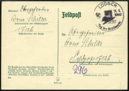 FELDPOST II. WK BELEGE 1940, Feldpost-Postkarte Mit Information über Die Richtige Dienstgradbezeichnung Bei Der Fel - Ocupación 1938 – 45