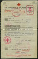 JERSEY 1942, Rotes Kreuz-Brief Mit Rückseitiger Antwort, Diverse Stempel Und Zensuren, Feinst - Occupazione 1938 – 45