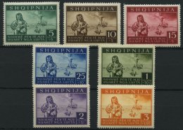 ALBANIEN 15-21 **, 1944, Fliegergeschädigte, Prachtsatz, Mi. 80.- - Ocupación 1938 – 45