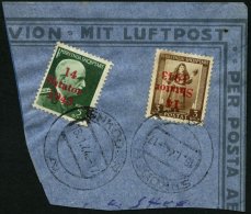 ALBANIEN 3K BrfStk, 1943, 3 Q. Schwärzlichgelbbraun Mit Kopfstehendem Aufdruck Und Zusatzfrankatur Auf Bedarfsbrief - Occupation 1938-45
