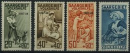 SAARGEBIET 122-25 *, 1927, Volkshilfe, Mehrere Falzreste, Prachtsatz, Mi. 65.- - Autres & Non Classés