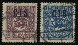 SCHLESWIG D 5/6 O, 1920, 15 Und 20 Pf. C.I.S., Feinst/Pracht, Mi. 155.- - Otros & Sin Clasificación