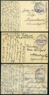 FELDPOST I.WK 1916-18, 7 Verschiedene Marine-Feldpostkarten Aus LIBAU, Feinst/Pracht - Used Stamps