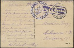 DT. FP IM BALTIKUM 1914/18 K.D. FELDPOSTSTATION NR. 266 **, 4.9.16, Auf Ansichtskarte (Russisches Kleinbauern-Gehöf - Lettonie