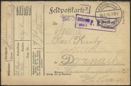 LETTLAND 1299 BRIEF, K.D. FELDPOSTEXP. 76. RESERVE DIV. C, 18.1.16, Auf Feldpost-Vordruckkarte Nach Dornach/Elsaß, - Lettonie