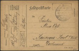 DT. FP IM BALTIKUM 1914/18 K.D. FELDPOSTEXPED. DER 108. INFANT.-DIV. A, 13.1.16, Auf Feldpost-Vordruckkarte Nach Kaisera - Latvia