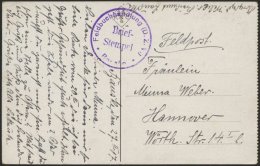 DT. FP IM BALTIKUM 1914/18 Feldpoststation Nr. 211, 27.2.17, (Ohne Feldpoststempel), Auf Farbiger Ansichtskarte (Russen - Letonia