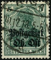 POSTGEBIET OB.OST 3b O, 1916, 5 Pf. Schwärzlichopalgrün, Aufdruck Rußig, Pracht, Gepr. Hey, Mi. 150.- - Otros & Sin Clasificación