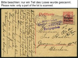 LANDESPOST IN BELGIEN P BRIEF, 1916/8, 8 Gebrauchte Ganzsachenkarten, Alle Mit Zensurstempeln, Pracht, Besichtigen! - Ocupación 1914 – 18