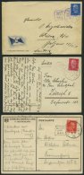 DEUTSCHE SCHIFFSPOST DR BRIEF, 1928-31, 3 Verschiedene Belege Der HAMBURG-AMERIKA-LINIE: Dampfer Albert Ballin, Monte Sa - Maritiem