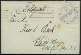 MSP VON 1914 - 1918 (II. Unterseeboots-Halbflottille), 5.2.1917, Violetter Briefstempel, Feldpostbrief Von Bord Des U-Bo - Marittimi