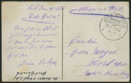 MSP VON 1914 - 1918 216 (Großer Kreuzer FÜRST BISMARK), 19.5.1916, Feldpost-Ansichtskarte Von Bord Der F&uuml - Maritiem